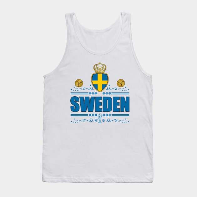 Sweden Football Gifts | Swedish Soccer Tank Top by VISUALUV
